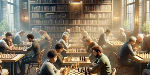 A chess tournament being held at boardwalk games